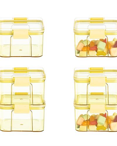Colorato Съд За Съхранение 2 бр. Акрил 450 мл Жълт