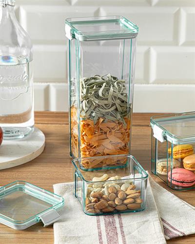 Colorato Съд За Съхранение 2 бр. Акрил 1800 мл Зелен