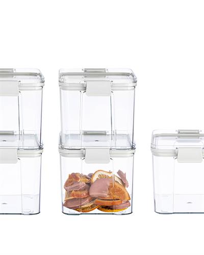 Colorato Съд За Съхранение 2 бр. Акрил 700 мл Сив