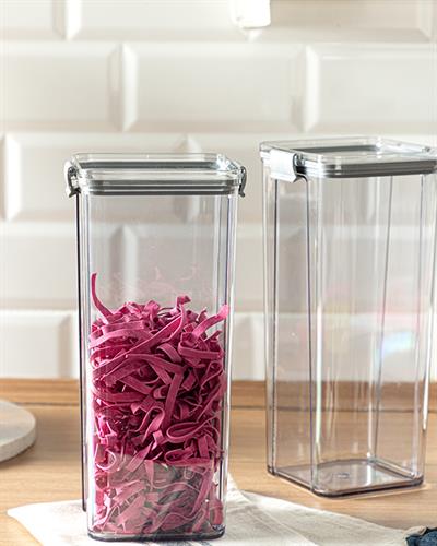 Colorato Съд За Съхранение 2 бр. Акрил 1800 мл Антрацит