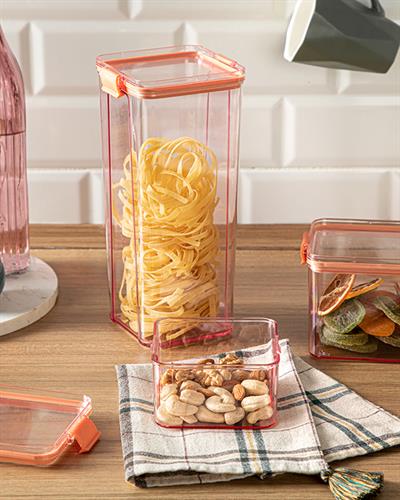 Colorato Съд За Съхранение 2 бр. Акрил 1800 мл Оранжев