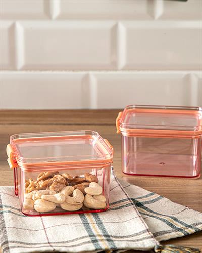 Colorato Съд За Съхранение 2 бр. Акрил 450 мл Оранжев