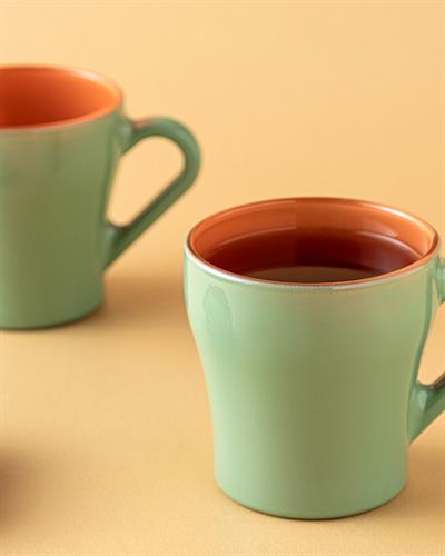 Colorest Чаша 2 бр. Стъкло 210 мл Зелен - Оранжев