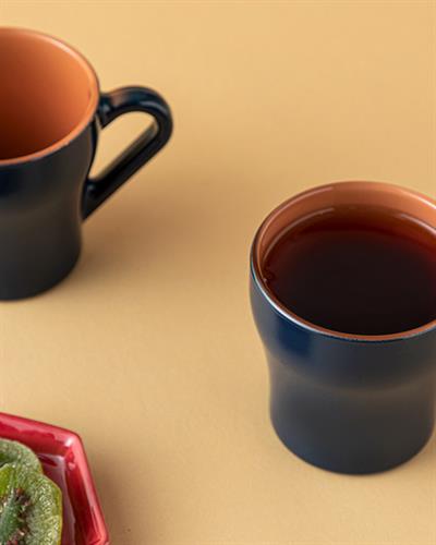 Colorest Чаша 2 бр. Стъкло 210 мл Оранжев - Морскосин