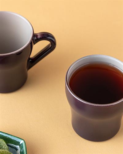 Colorest Чаша 2Бр., Стъкло, Лилаво-Сиво, 210 Ml