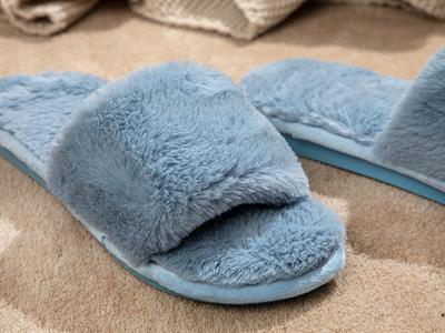 Colorful Пантофи За Дома Дамски, Плюш, Синьо, 40