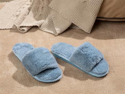 Colorful Пантофи За Дома Дамски, Плюш, Синьо, 40