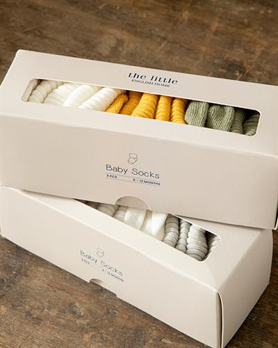 Colorful Бебешки Чорапи Каки-Горчица-Екрю, 6-12 Месеца