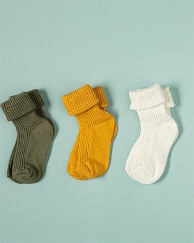Colorful Бебешки Чорапи Каки-Горчица-Екрю, 6-12 Месеца