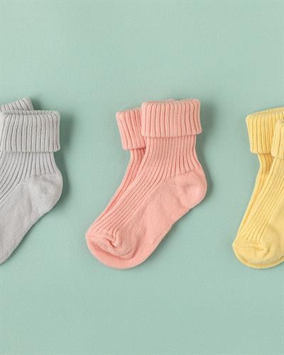Colorful Бебешки Чорапи Розово-Жълто-Люляк, 6-12 Месеца