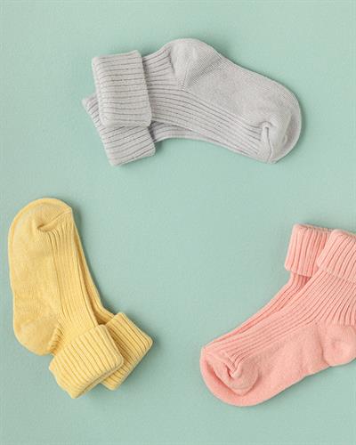 Colorful Бебешки Чорапи Розово-Жълто-Люляк, 6-12 Месеца