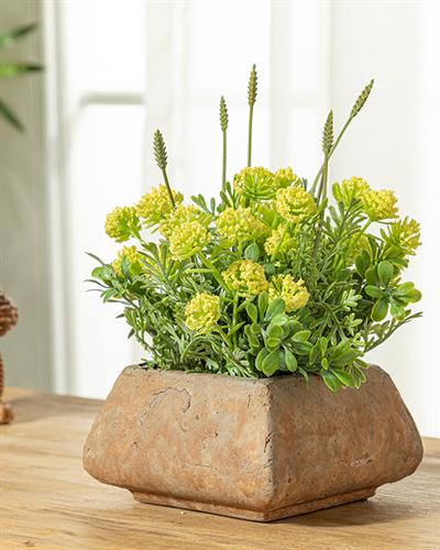 Colorful Flowers Изкуствено Цвете Във Ваза Жълто, 0