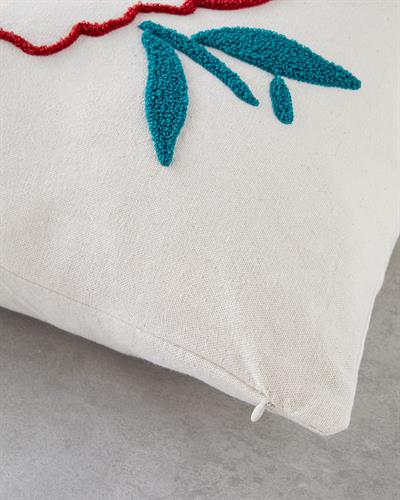 Colorful Flowers Калъфка Декоративн Възглавница 45x45 см Натурален..