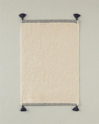 Colorful Lines Кърпа За Ръце С пискюли Памучен 30x45 см Светлобежов - Зелен