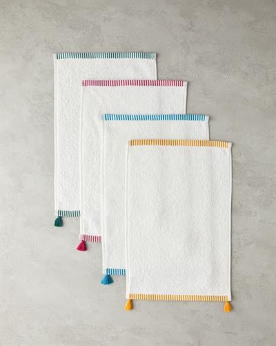 Colorful Lines Кърпа За Ръце С пискюли Памучен 30x45 cm