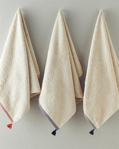 Colorful Lines Cottony Fringed Face Towel 50x80 cm