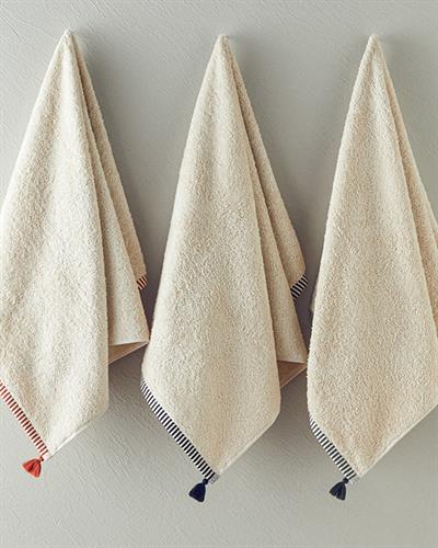 Colorful Lines Cottony Fringed Face Towel 50x80 cm