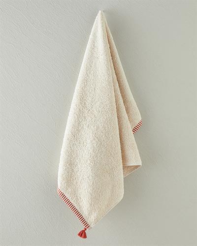 Colorful Lines Cottony Fringed Face Towel 50x80 cm