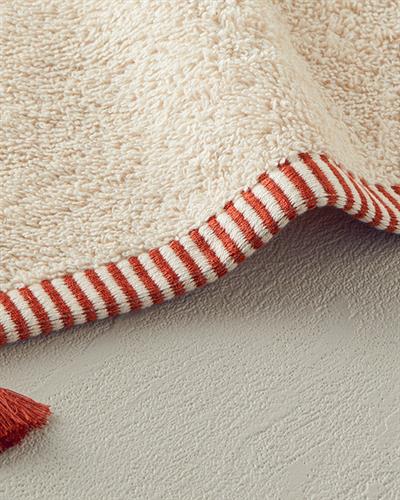 Colorful Lines Cottony Fringed Face Towel 50x80 cm