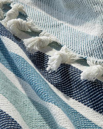 Colorful Lines Покривка За Легло Единичен Размер, Тъкан, Celedon - Син, 160 X 240 Cm