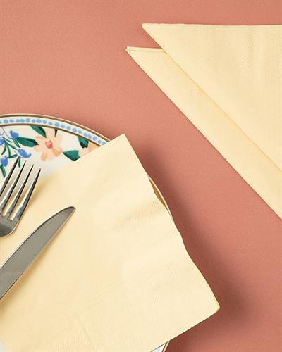 Colorist Хартийни Салфетки 20 Бр., Хартия, Кремово, 33 X 33 Cm