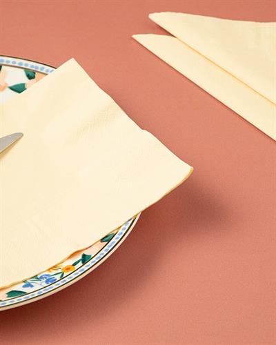 Colorist Хартийни Салфетки 20 Бр., Хартия, Кремово, 33 X 33 Cm