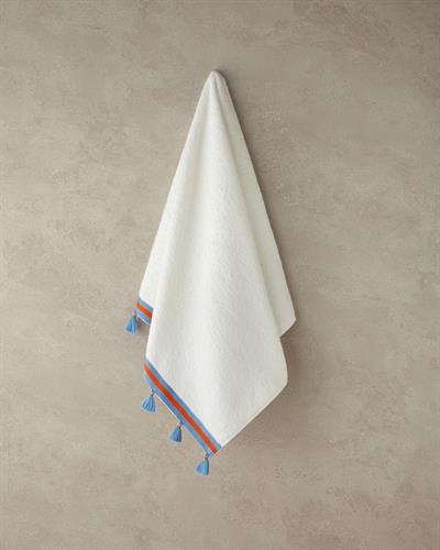 Colory Tuft Кърпа За Лице С пискюли Памучен 50x80 см Екрю