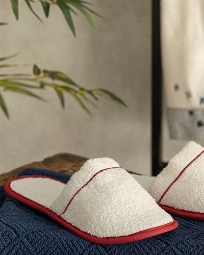 Colourful Чехли За Баня С кант Памук 36-40 Тъмнорозов