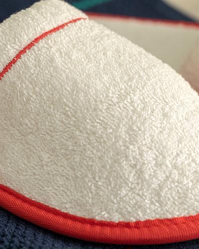 Colourful Cotton Binding Spa Slippers 36-40 Brick Red