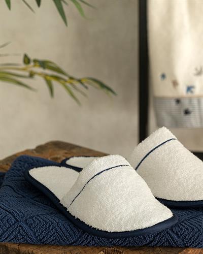 Colourful Чехли За Баня С кант Памук 40-44 Морскосин