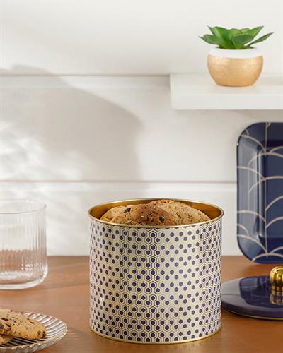 Comb Кутия За Съхранение Метал 14x12,5 см Морскосин