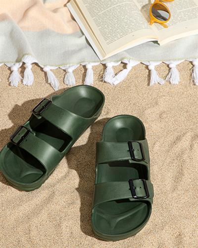 Comfort Mens Sandals 42 Khaki