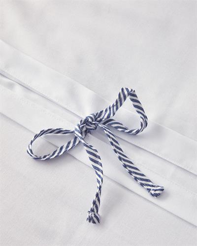 Comfy Plain Спален Комплект Двоен Оксфорд Багрени нишки 200x220 см Бял - Морскосин