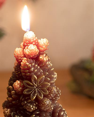 Cone Свещ Кафяво, 0