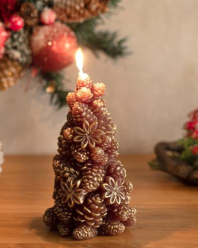 Cone Свещ Кафяво, 0