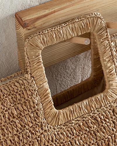 Cool Straw Чанта Ракита, Естествен, 43 X 40 Cm