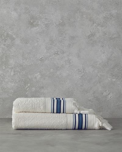 Cool Stripe Комплект Кърпи За Баня на райе Памучен 50x85см + 70x150см ЕКРЮ - БЕЖОВ