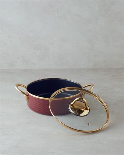 Copenhagen Тенджера Незалепваща плоска Емайлиран 24 см Бордо