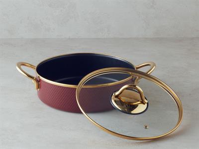 Copenhagen Тенджера Незалепваща плоска Емайлиран 26 см Бордо