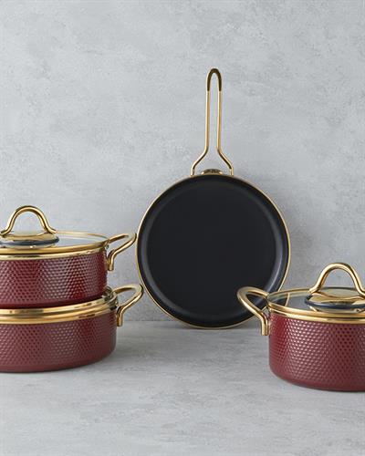 Copenhagen Тенджера Незалепваща плоска Емайлиран 26 см Бордо