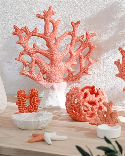 Coral Свещник 19x7x20,5 см Оранжев