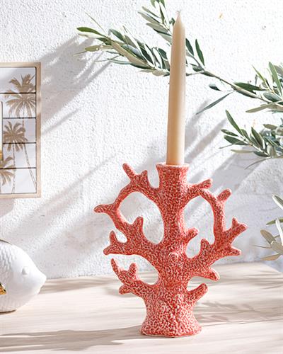 Coral Свещник 19x7x20,5 см Оранжев