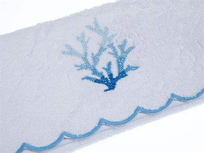 Coral ХАВЛИИ ЗА РЪЦЕ Бродирани 30x45 cm White-Blue