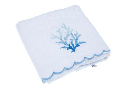 Coral ХАВЛИЯ ЗА ЛИЦЕ Бродирани 50x80 cm White-Blue