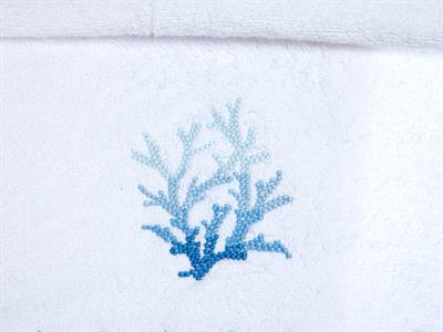 Coral ХАВЛИЯ ЗА ЛИЦЕ Бродирани 50x80 cm White-Blue