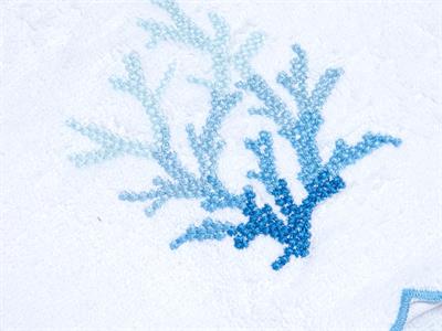 Coral ХАВЛИЯ ЗА ЛИЦЕ Бродирани 50x80 cm White-Blue