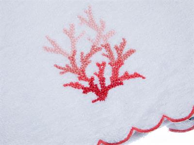 Coral ХАВЛИЯ ЗА ЛИЦЕ Бродирани 50x80 cm White-Coral