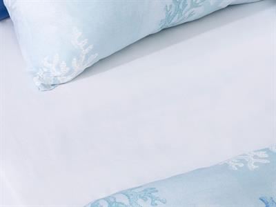 Coral Ocean СПАЛНО БЕЛЬО КОМПЛЕ За един човек Памучен 160x220 cm Син