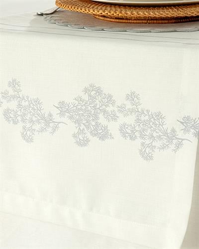 Coral Reef Ранър Полиестер, Бяло- Сиво, 40 X 150 Cm