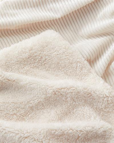Corduroy Тв Одеяло Кадифе с Шерпа 120x160 см Кремав